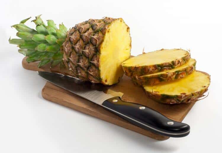 Sliced pineapple