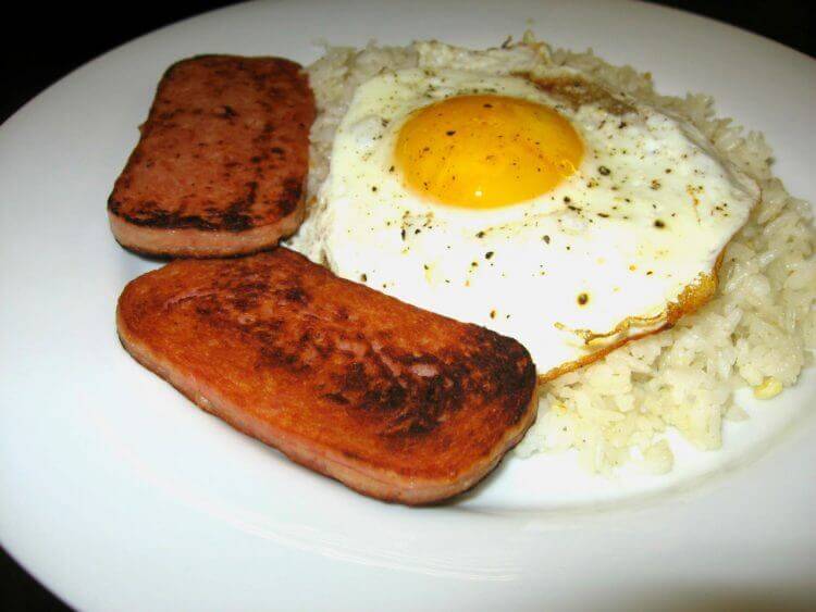 Spam and Eggs on Rice