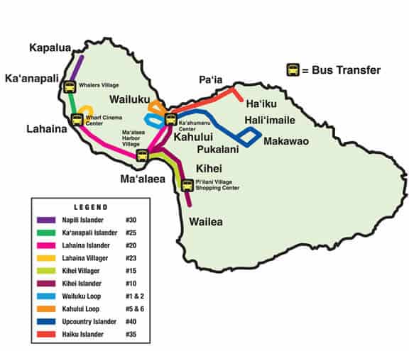 Maui Bus Route