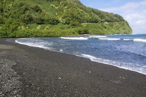 Black Sand Beach In Maui