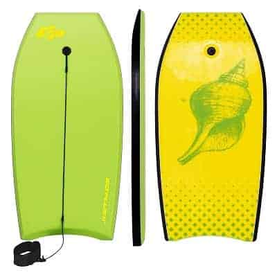 Goplus 41 inch Super Bodyboard Body Board EPS Core, IXPE Deck, HDPE Slick Bottom with Leash