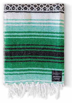 Mexican Blanket - Authentic Falsa Thick Soft Woven Acrylic Yoga Serape or as Beach Throw